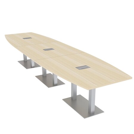 Skutchi Designs 45 in W, 165.75 in L, 29 in H, Engineered Wood Top, Brown HAR-BOT-46x168-DOU-ELEC-XD08